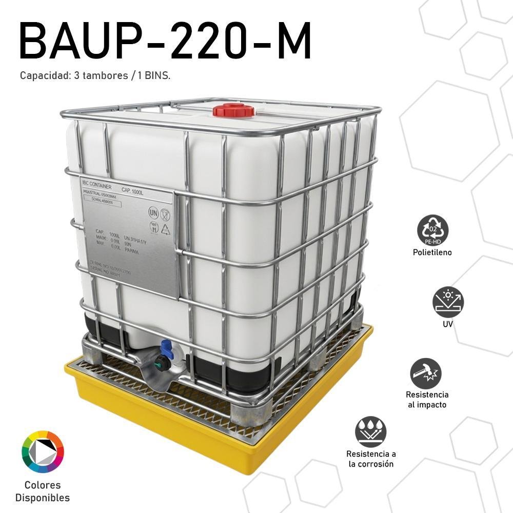 Batea de contención 3 tambores 1 BINS BAUP-220-M