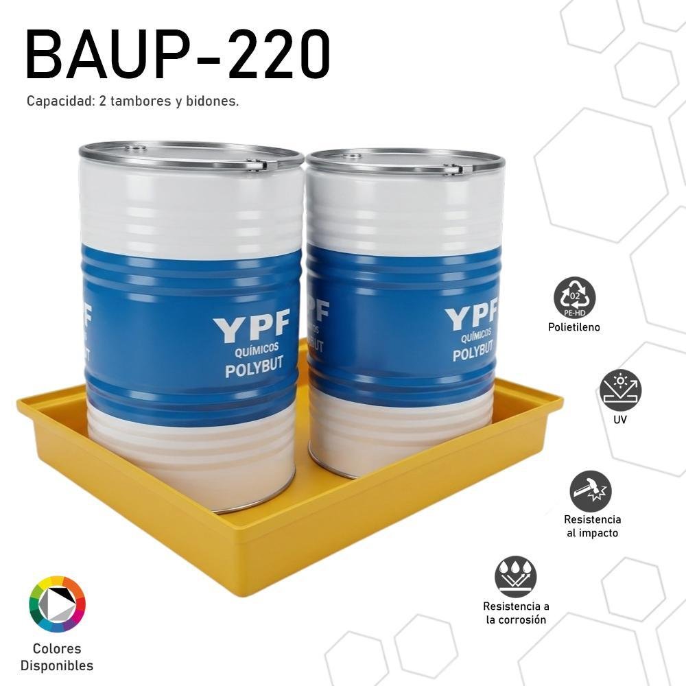 Batea de contención 2 tambores y bidones BAUP-220