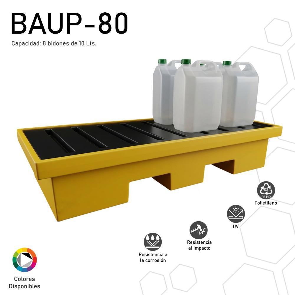Batea antiderrame reforzada / 8 bidones BAUP-80