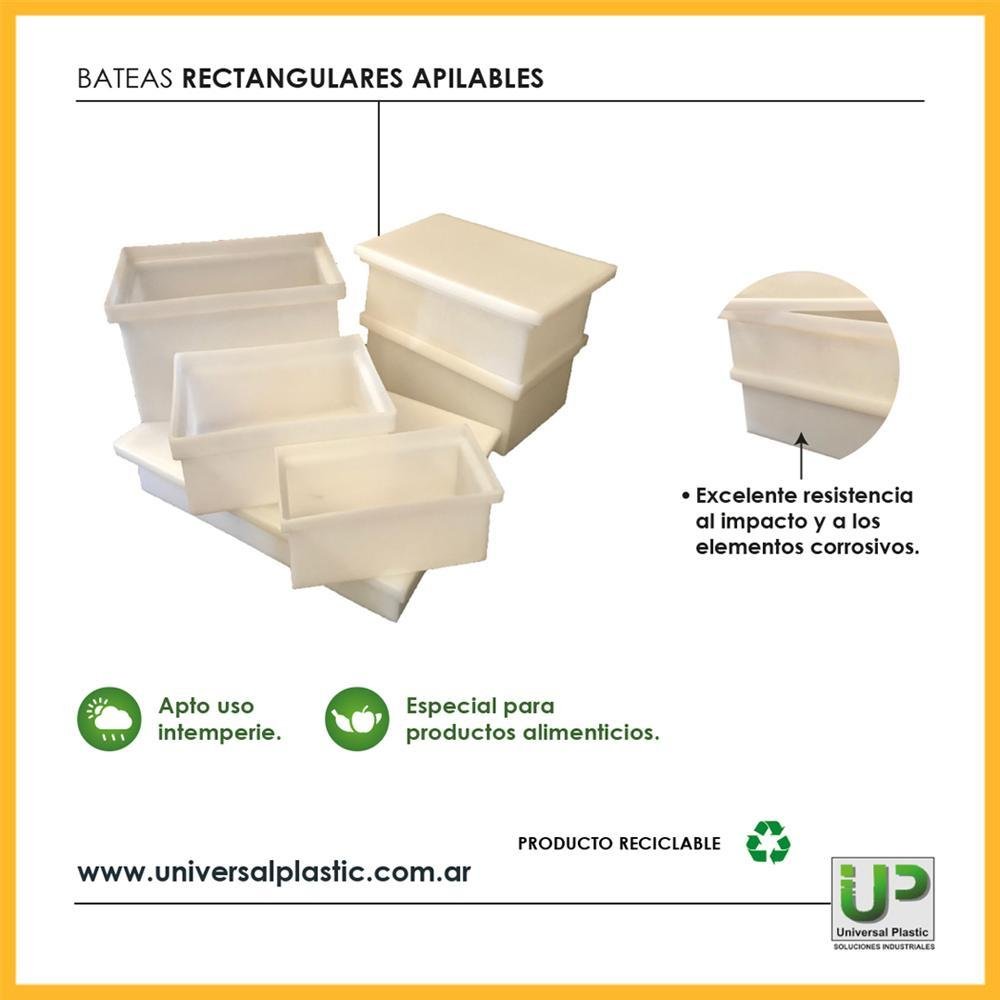 Bateas rectangulares apilables Universal Plastic
