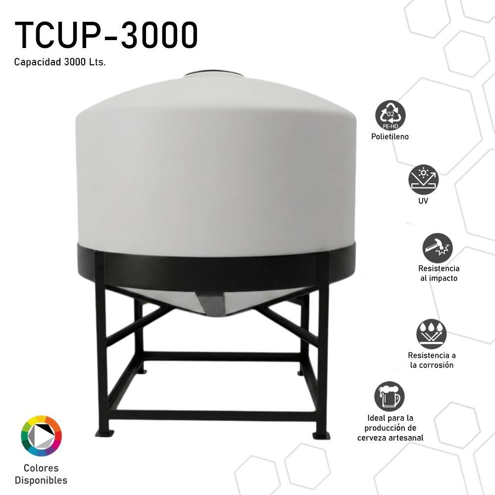 Tanque cilíndrico de base cónica TCUP-3000