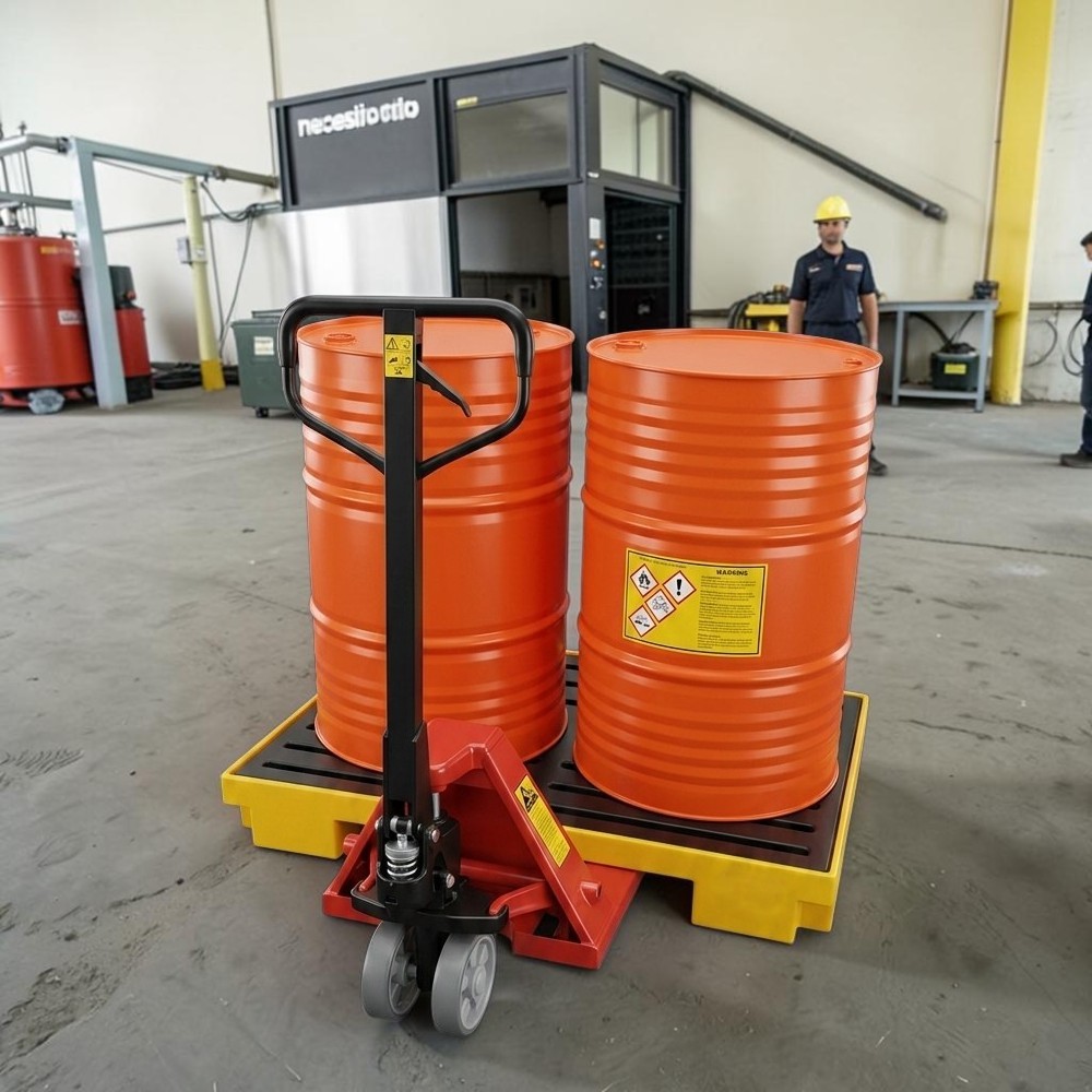 Pallet antiderrame reforzado 2 tambores BAUP-400-P - Imagen 2