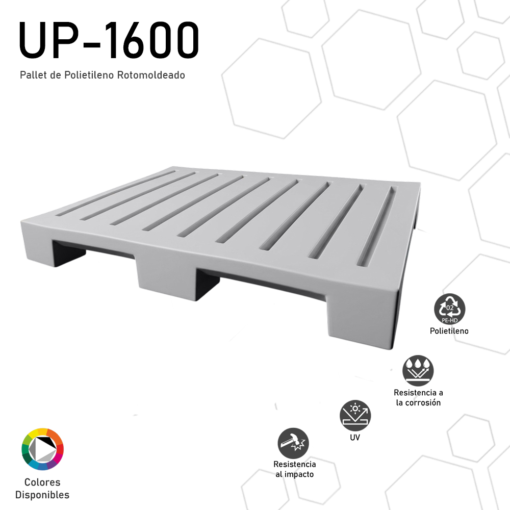 Pallet de Polietileno Rotomoldeado UP-1600