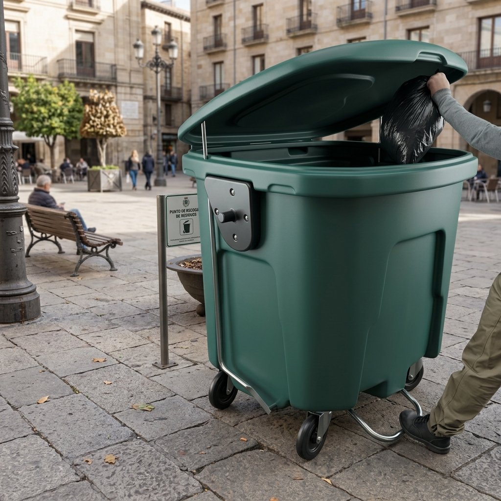 Contenedor Urbano Modelo BUP-1100-P / 1000 Lts. con pedal - Imagen 3